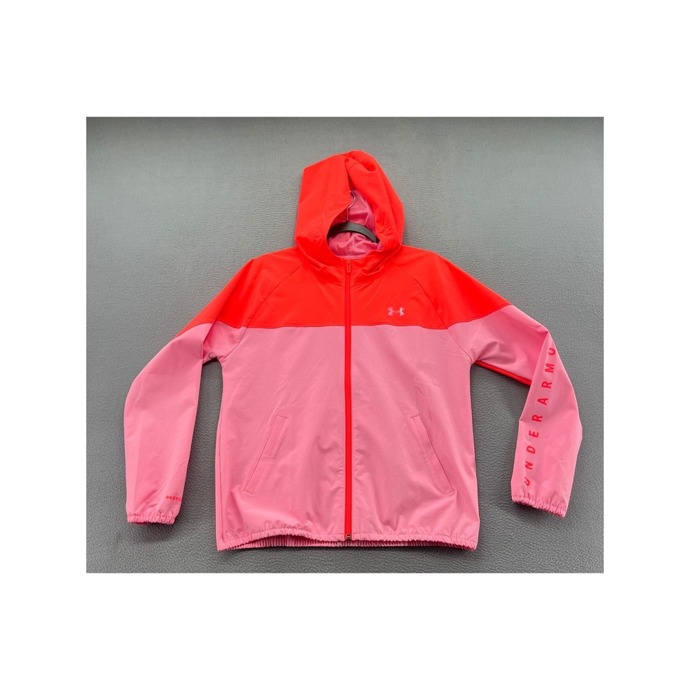 Under Armour Storm Hoodie Jacket Women Size Medium Lightweight Full Zip Pink